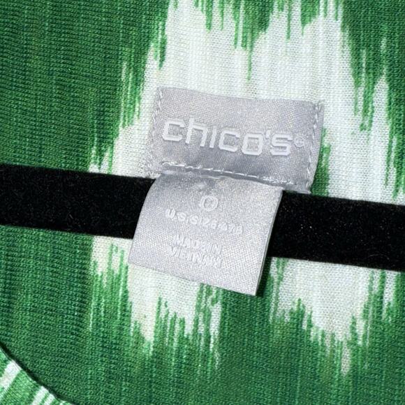 Chico’s Women’s Ikat Print Maxi Dress Green Sleeveless Size 0 4/6 - Picture 5 of 6